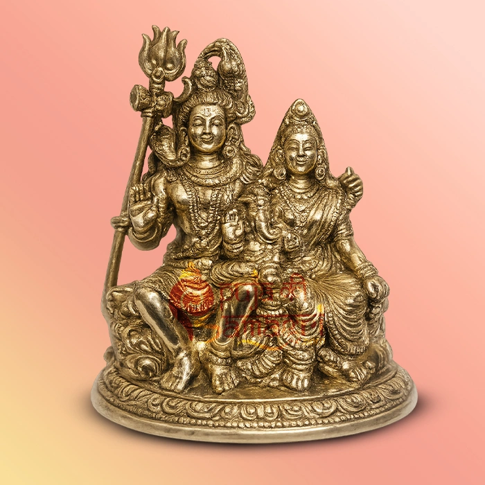Brass Shiva Parvati Idol