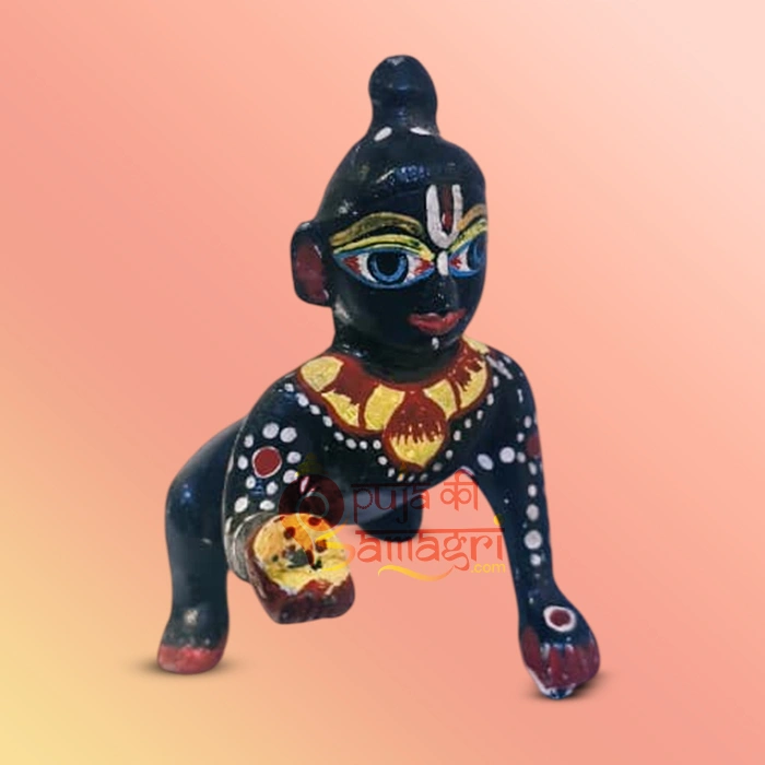 Black Brass Laddu Gopal Idol