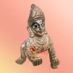 Brass Laddu Gopal Idol with Mukut