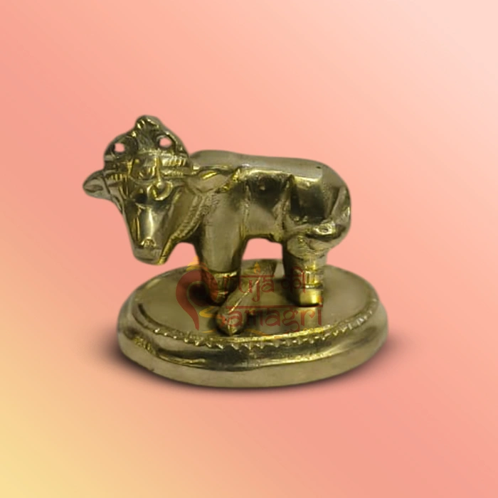 Brass Nandi Cow With Calf