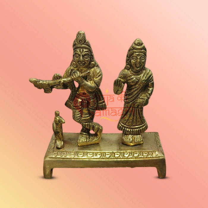 Brass Radha Krishna Jugal Idol