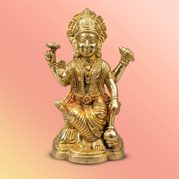 Brass Idol of Goddess Lakshmi