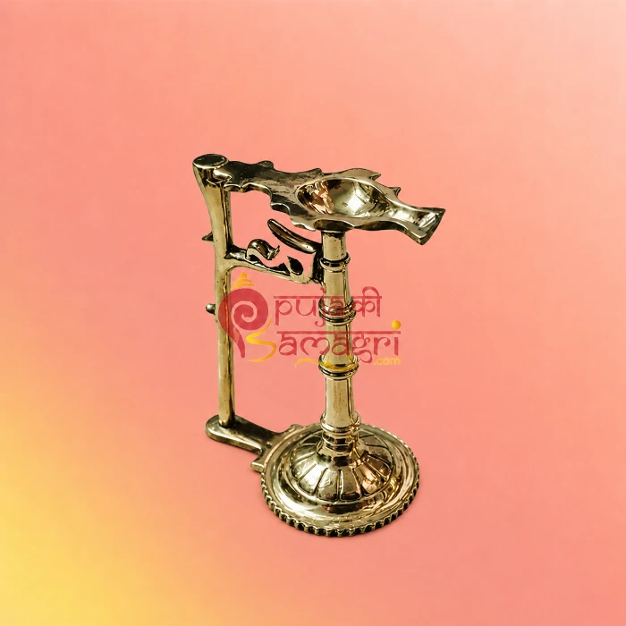 Brass Jora Pradip With Stand
