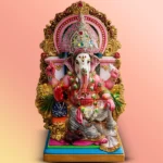 Deity Lord Ganesha on Singhasan