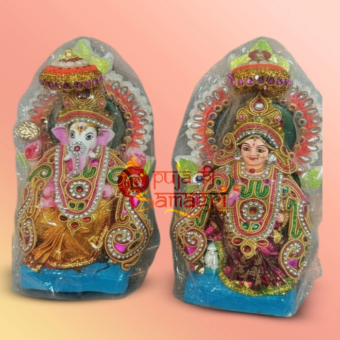 Ganesha and Lakshmi Clay Idols