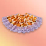 White Border Orrange Printen Gopal Vastra