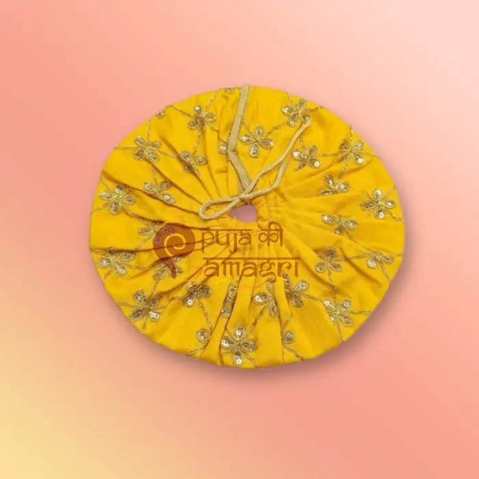 Zari Work Yellow Colour Gopal Vastra - Image 1