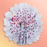 Gopal Vastra White Pink Flower Print