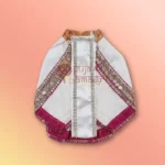 Krishna Ji Dhoti White Mirror Border