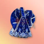 Krishna Ji Velvet Dress Set (Blue) - Image 2