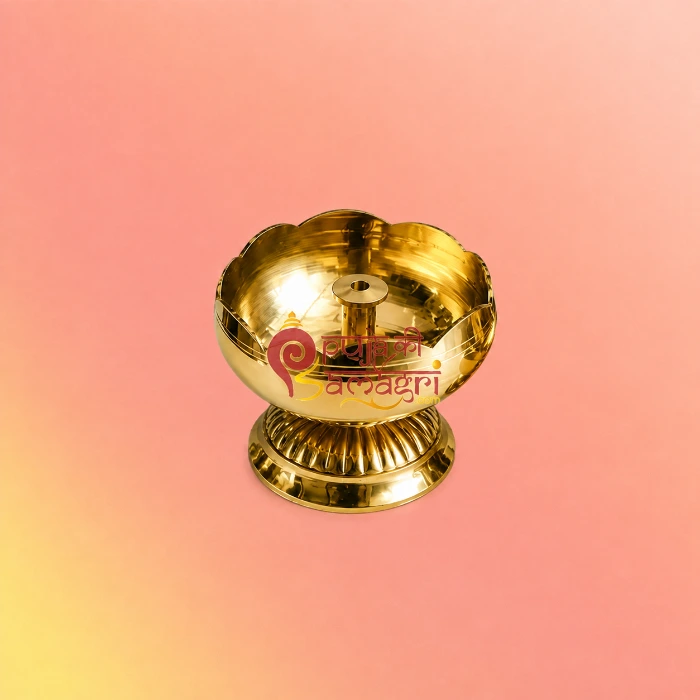 LargeBrass Ghee Pradip Set