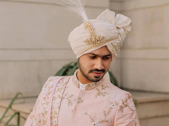 Groom Side Wedding Samagri Kit with Sehra Topor Mukut and Groom Puja Items