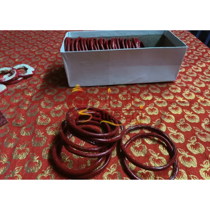 red pola bangle for puja