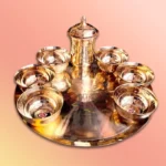 Kanshar Thala Set with 6 Bati & 1 Glass with Lid