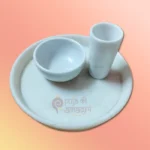 Thala Bati Glass Set Of Swet Pathor
