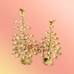 Brass 21-Pradip Arati Stand Set (2 Sizes)