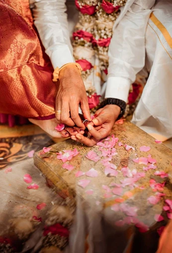 South Indian Wedding Samagri with Pellipeetalu Mandapam and Puja Items