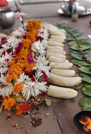 12th 13th day shradh ceremony puja samagri with brahmin bhoj and pind daan