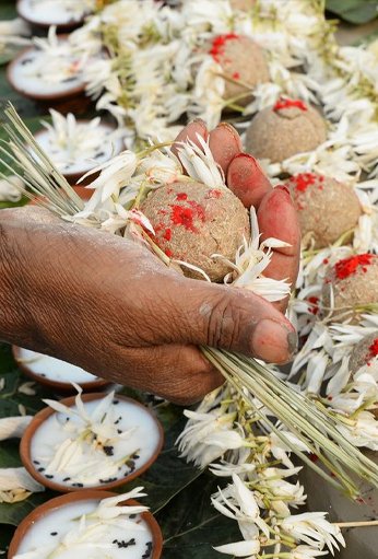 Tirtha Shraddha at Gaya holy site with pind daan and gangajal ritual